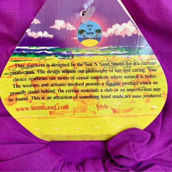 NWT Sun 'n' Sand Purple Wrap Around Tie Multi-Use Garment OSA - Picture 9 of 11